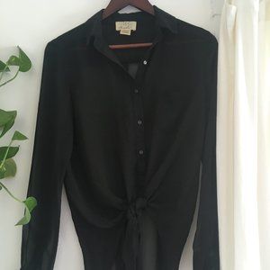 Black Long Sleeved Button Down